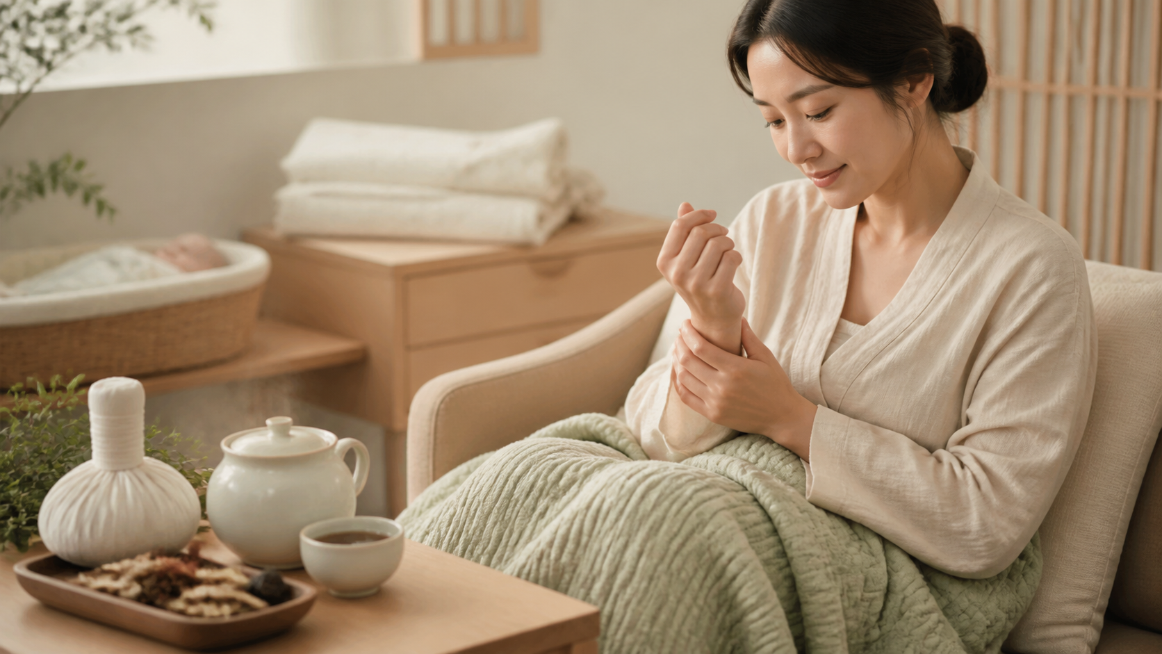 산후 증상별 회복 관련 칼럼 산후 냉감과 식은땀, 관절 시림이 함께 있을 때 이미지
